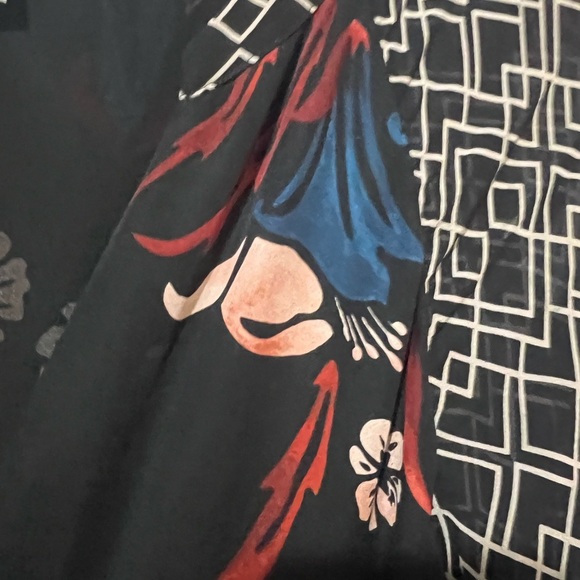 New Joie Morley Maxi Dress 100% Silk Boho Size 10 Caviar Mixed Media - Picture 5 of 7